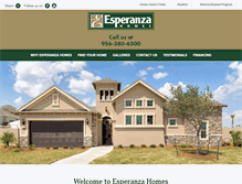 Tablet Screenshot of esperanzahomes.com